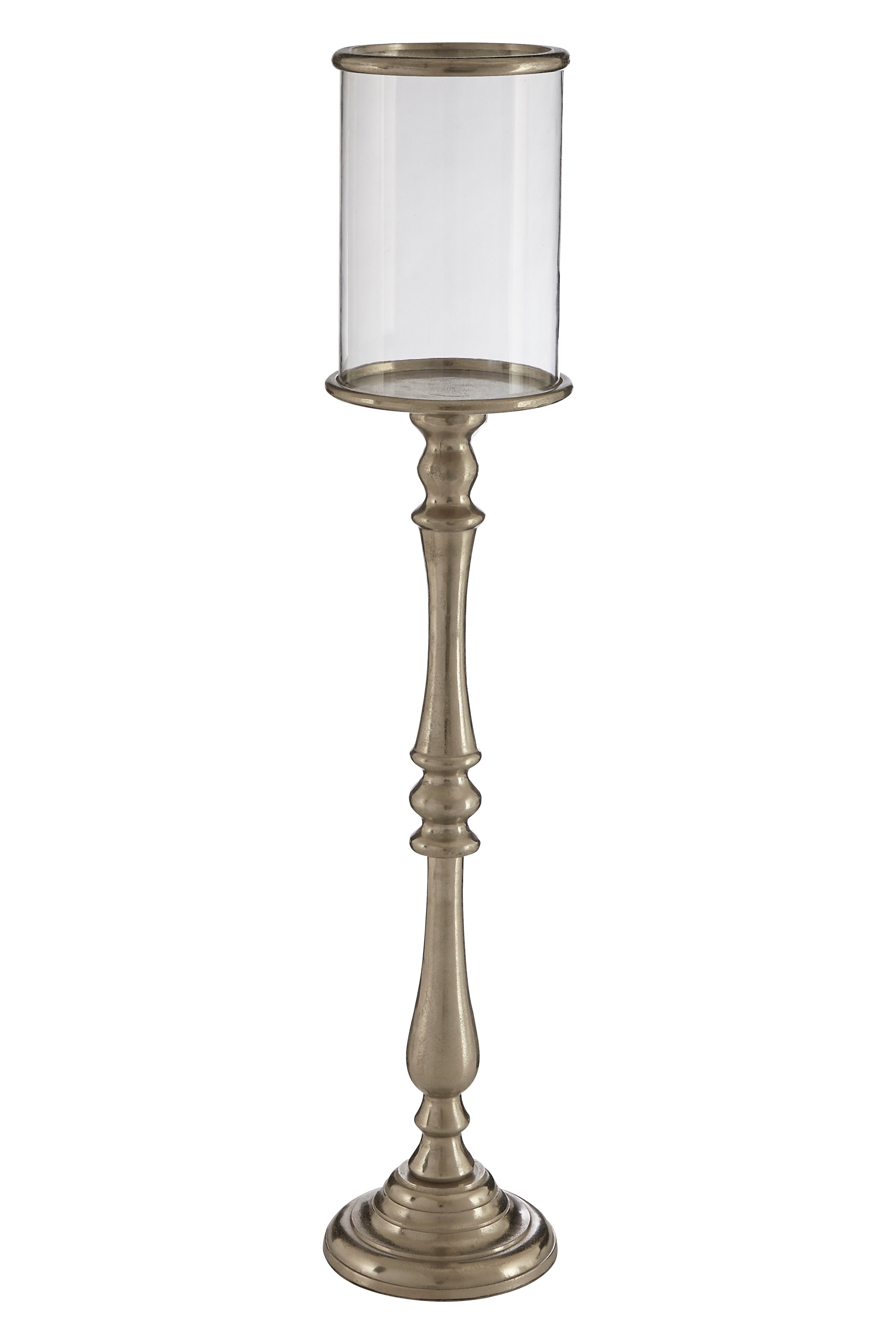 Candace Townhouse Large Nickel Candle Holder